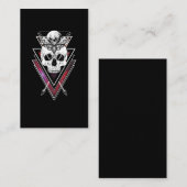 Creepy Skull Moon Moth Pastel Gothic Visitekaartje (Voorkant / Achterkant)