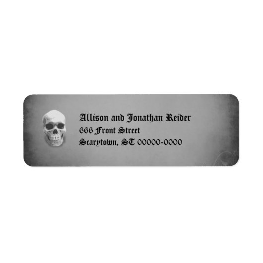 Creepy Skull Return Address Labels (Voorkant)