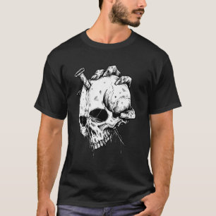 Creepy Skull Skelet Hand Zwart Wit Modern Hall T-shirt