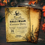 Creepy Skull Spiders Gothic Halloween Party Kaart<br><div class="desc">Creepy Skull Spiders Gothic Halloween Party Invitation</div>