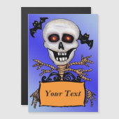 Creepy Skull Tree Beware Sign Bats (Voorkant / Achterkant)