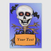 Creepy Skull Tree Beware Sign Bats (Voorkant)