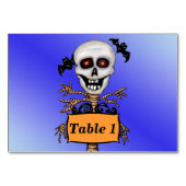 Creepy Skull Tree Beware Sign Bats Kaart (Achterkant)