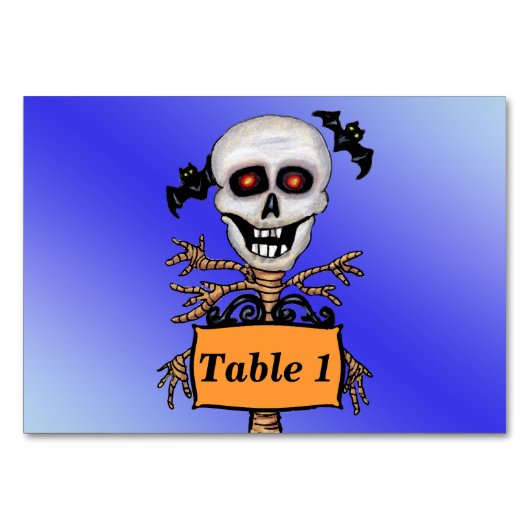 Creepy Skull Tree Beware Sign Bats Kaart (Voorkant)