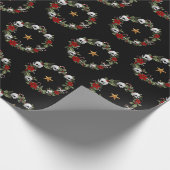 Creepy Skull Wreath Wrapping Papier (Hoek)