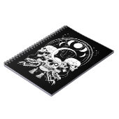 Creepy Skulls Crescent Gothic Moon Phases Snake Notitieboek (Linkerzijde)
