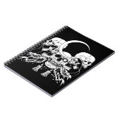 Creepy Skulls Crescent Gothic Moon Witchy Snake Notitieboek (Linkerzijde)