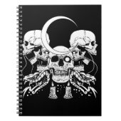 Creepy Skulls Crescent Gothic Moon Witchy Snake Notitieboek (Voorkant)