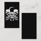 Creepy Skulls Crescent Gothic Moon Witchy Snake Visitekaartje (Voorkant / Achterkant)