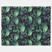 Creepy Skulls Halloween Fleece Deken (Voorkant (Horizontaal))