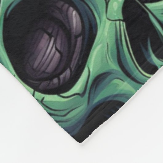 Creepy Skulls Halloween Fleece Deken (Hoek)