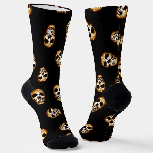 Creepy Skulls Halloween Sokken (Gebogen)