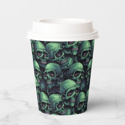 Creepy Skulls Papieren Bekers (Achterkant)