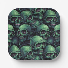 Creepy Skulls Papieren Bordje