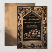  Creepy Skulls  Partij Kaart (Voorkant / Achterkant)