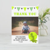 Creepy Slime Monster Foto Verjaardag Bedankkaart (Staand voorkant)