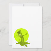 Creepy Slime Monster Foto Verjaardag Bedankkaart (Achterkant)