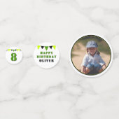 Creepy Slime Monster Green Foto Birthday Party Confetti (Achterkanten)