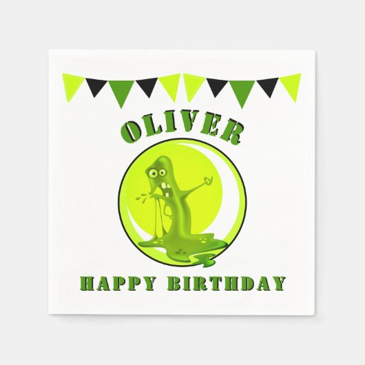 Creepy Slime Monster Kind: Happy Birthday Servet (Voorkant)