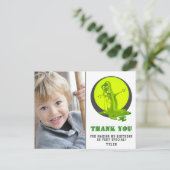 Creepy Slime Monster Verjaardag Foto Dank u Briefkaart (Staand voorkant)