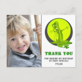 Creepy Slime Monster Verjaardag Foto Dank u Briefkaart (Voorkant)