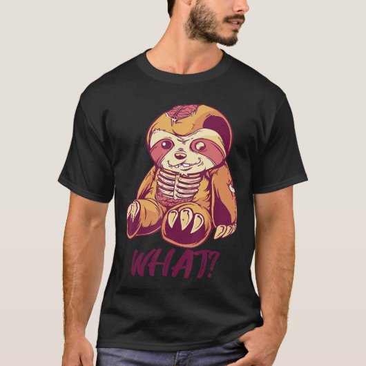 Creepy Sloth Horror Murderous Sloths What funny T-shirt (Voorkant)