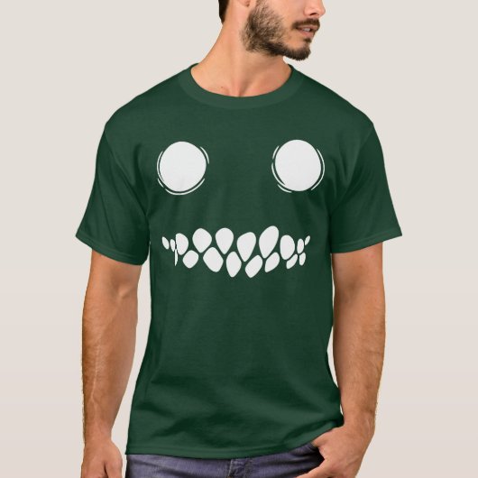 Creepy Smile Face Halloween Horror Costume Art Par T-shirt (Voorkant)