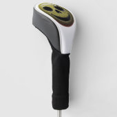 Creepy Smiley Skull Driver Hoesje Golfheadcover (Schuin)