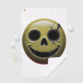 Creepy Smiley Skull Golf Handdoek (Insitu)