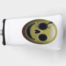 Creepy Smiley Skull Golf Putter Hoesje