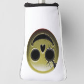 Creepy Smiley Skull Golf Putter Hoesje Golfheadcover (Draai 90)