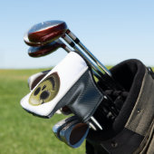 Creepy Smiley Skull Golf Putter Hoesje Golfheadcover (Insitu)