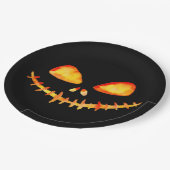Creepy Smiling Jack O' Lantern Face Papieren Bordje (Gekanteld)