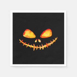Creepy Smiling Jack O' Lantern Face Servet