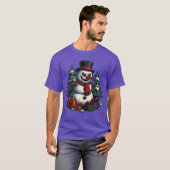 Creepy Snowman Scary Christmas Horror Holiday Appa T-shirt (Voorkant volledig)