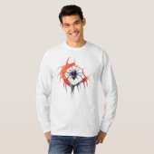 Creepy Spider Cobweb Halloween T-shirt (Voorkant volledig)