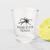 Creepy Spider gepersonaliseerde Halloween Shot Glas (Voorkant)