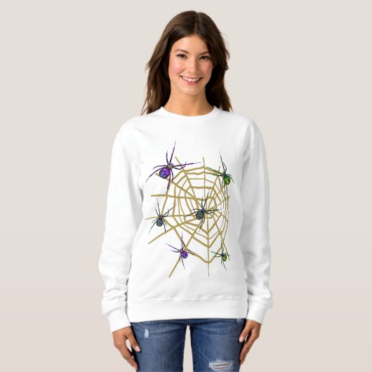 Creepy Spider Halloween Sweatshirt (Voorkant volledig)