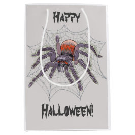 Creepy Spider in Web Halloween Ink Sketch Medium Cadeauzakje