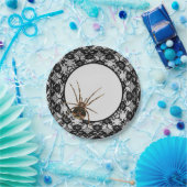  Creepy Spider Lace Gothic Halloween Papieren Bordje (Feest)