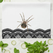  Creepy Spider Lace Gothic Halloween Theedoek (Gevouwen)