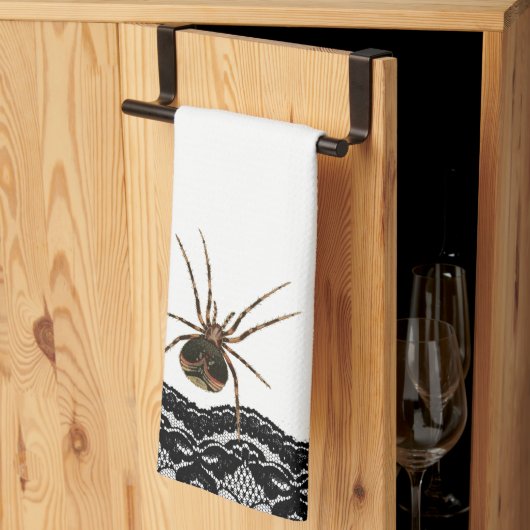  Creepy Spider Lace Gothic Halloween Theedoek (Derde Gevouwen)
