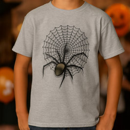 Creepy Spider Web Halloween Kinder korte hoes T-shirt