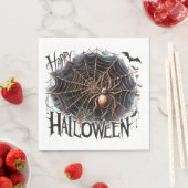 Creepy Spider Web Halloween Papieren servet (Insitu)
