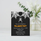 Creepy Spider & Web Invitation Kaart Sjabloon (Staand voorkant)