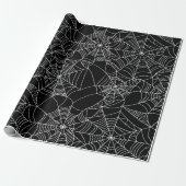 Creepy Spider Webs Cadeaupapier (Uitgerold)