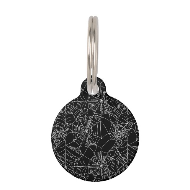 Creepy Spider Webs Huisdierpenning (Voorkant)