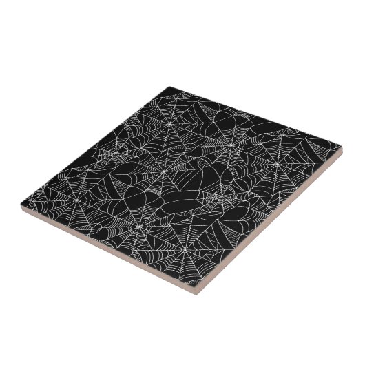 Creepy Spider Webs Tegeltje (Zijkant)