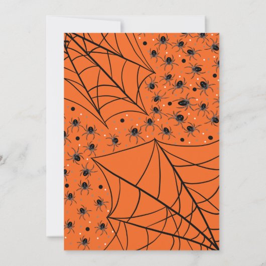 Creepy Spiders Halloween Kaart (Achterkant)