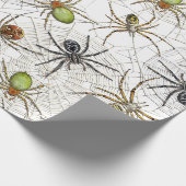 Creepy Spiders Web Pattern Cadeaupapier (Hoek)